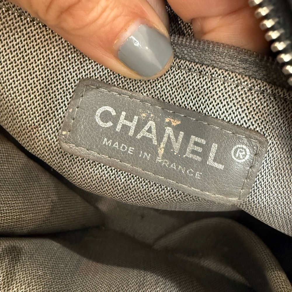 CHANEL Mademoiselle Ligne silver Chain camera Lambskin Black bag VINTAGE - Picture 11 of 17